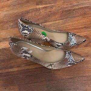 Naturalizer Brown Snakeskin Heels